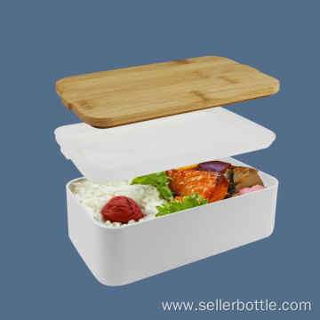 Single Layer Lunch Box With Bamboo Lid